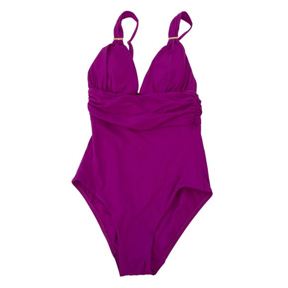 NEW Melissa Odabash Panarea One Piece Swimsuit Swimwear Viola 2 - Picture 4 of 7